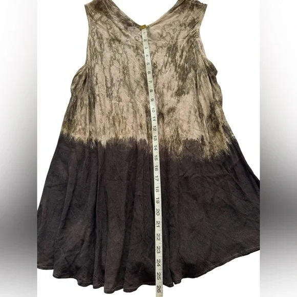 Sacred Thread Brown Tan Floral Embroidery Lightweight Blouse Size Medium OS - Picture 11 of 11